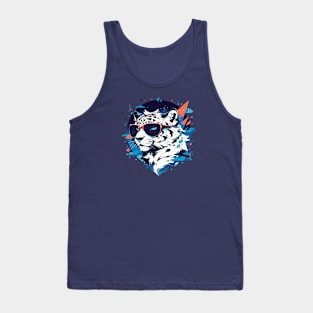 A fancy snow leopard ready for summer Tank Top